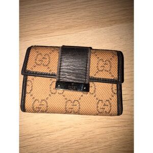 Gucci GG Canvas Key Case, Brown/Black